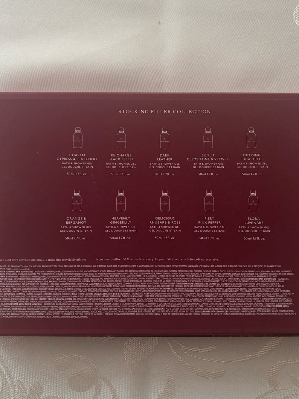 Molton Brown Burgundy and Gold Marbled Gift Box - Picture 4 of 6